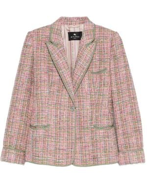 Etro Tweed Blazer - Pink