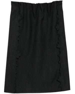 JNBY Floral-Embellished A-Line Skirt - Black