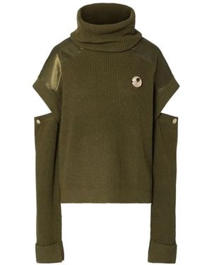 Liu Jo Turtleneck Jumper With Cut-Out - Green