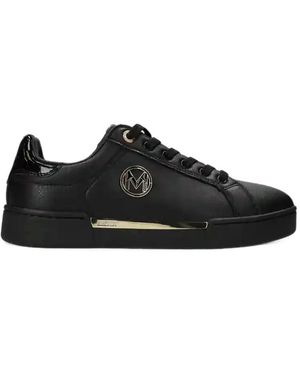 Mexx Helexx Guss Logo-Plaque Lace-Up Trainers - Black