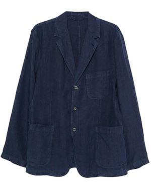 Aspesi Samuraki Pocket Single-Breasted Blazer - Blue