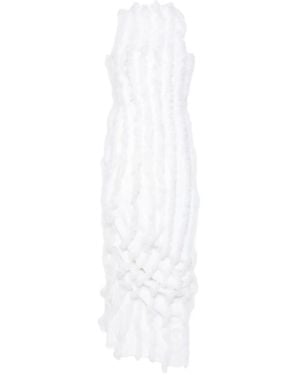 Jacquemus Ruffled Draped Maxi Dress - White