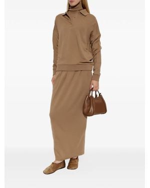 Max Mara Wool Fleece Jersey Sweater - Natur