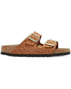 Birkenstock Arizona Leopard-Print Sandals - Brown