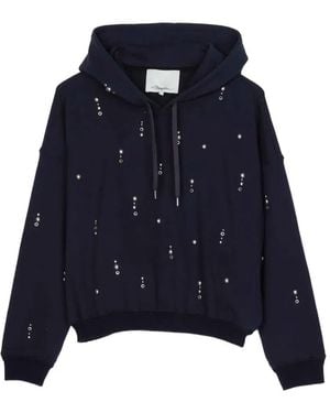 3.1 Phillip Lim Embellishment Hoodie - Blue