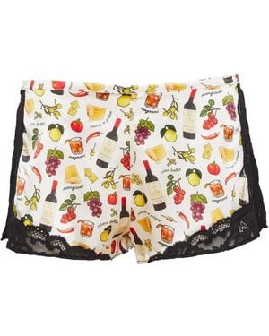 Fleur du Mal Charlotte グラフィック ショートパンツ - ホワイト