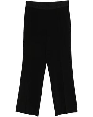 Cambio Ava Logo-Waistband Trousers - Black