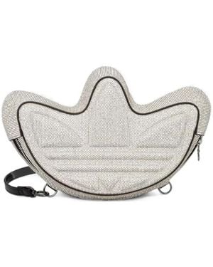 adidas Rhinestone-Embellished Shoulder Bag - White