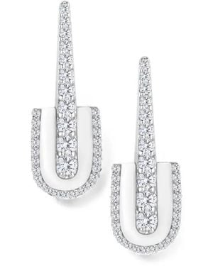 UNION LOS ANGELES Quartz And Diamond Earrings - White