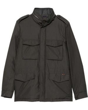 Moorer Four-Pocket Epaulette Jacket - Black