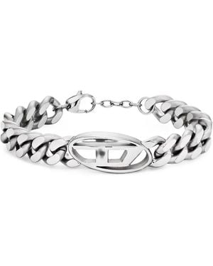DIESEL Bracelet Chaîne Oval-D - White