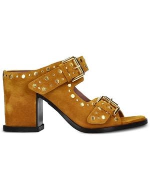 Premiata Studs Buckle Sandals - Metallic