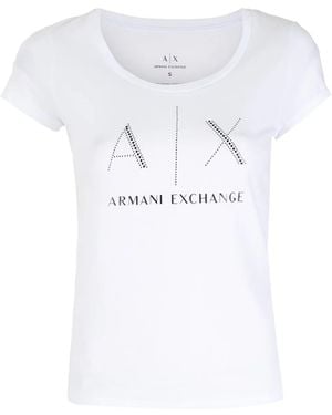 ARMANI EXCHANGE Logo-Print T-Shirt - White