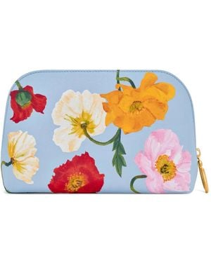 Oscar de la Renta Medium Make-Up Tas Met Print - Wit