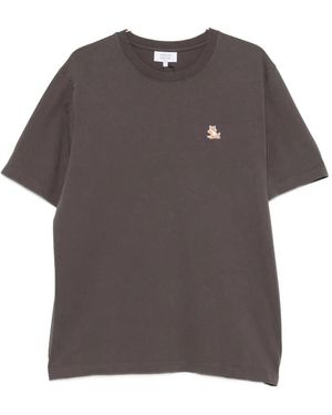 Maison Kitsuné Chillax Fox Patch T-Shirt - Grey