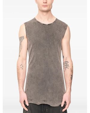 MD75 T-Shirt En Maille À Design Sans Manches - Grey