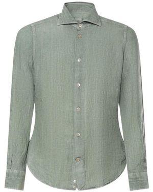 Eleventy Dandy Linen Shirt - Green