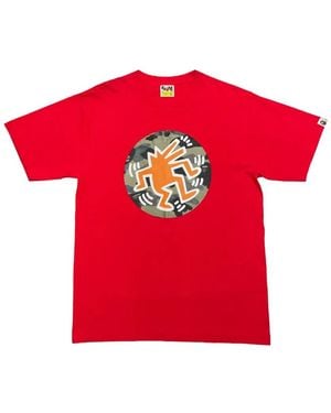 A Bathing Ape Keith Haring Graphic-Print T-Shirt - Red