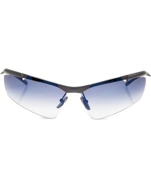 Balenciaga Occhiali Da Sole Boomerang Cat Geometrici - Blu