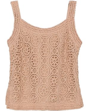 Elie Saab Macramé Tank Top - Brown