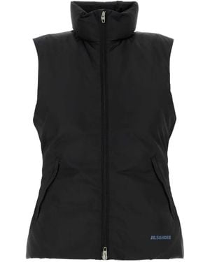 Jil Sander Padded High-Neck Jacket - Black