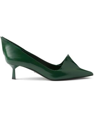PRA FLOWER POINTED HEELS 55 LEMON CALFSKIN