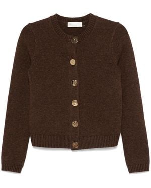 Tory Burch Buttoned Cardigan - Brown