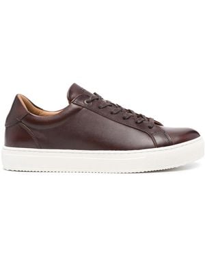 BOGGI Panelled Leather Trainers - Brown