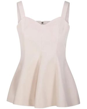 Sandbeige Top con tiras acampanadas - Rosa