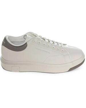 ARMANI EXCHANGE Logo-Embossed Low-Top Sneakers - White