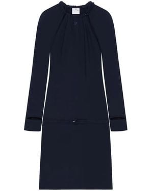 Courreges Cut-Out Jersey Dress - Blue