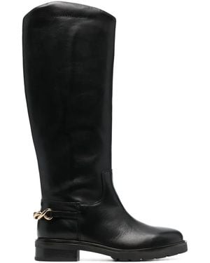 Tommy Hilfiger Chain-Link Detail Boots - Black