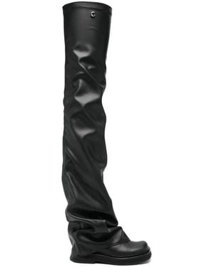 The Attico Round-Toe Boots - Black