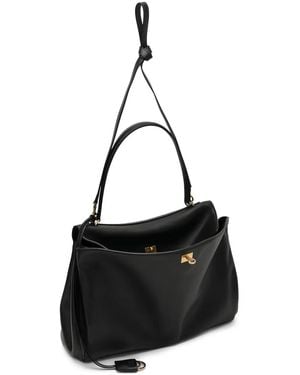 Balenciaga レザーショルダーバッグ - ブラック