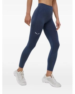 Salewa Zebru Responsive Logo-Detail Leggings - Blue