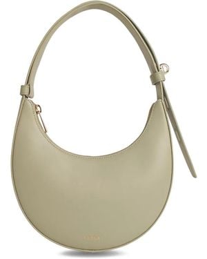 Furla Delizia Crescent-Shape Shoulder Bag - Grey