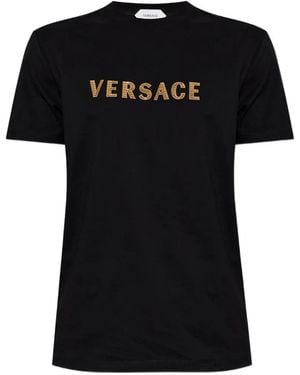 Versace T-Shirt With Logo - Black