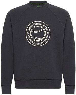 BOSS Salbo Tennis Club Graphic Sweatshirt - Blue