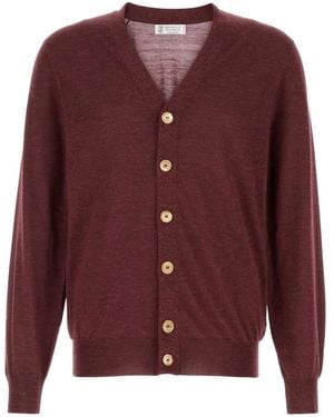 Brunello Cucinelli Buttoned Cardigan - Purple