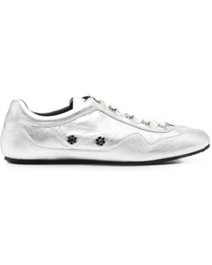 Cecilie Bahnsen Blaise Flower-Stud Trainers - White