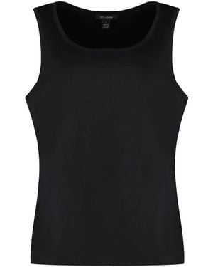 St. John Fine-Knit Tank Top - Black