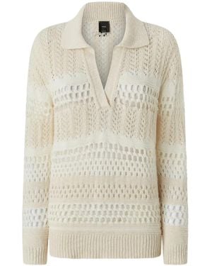 Pinko Linen-Cotton Blend Jumper - Natural
