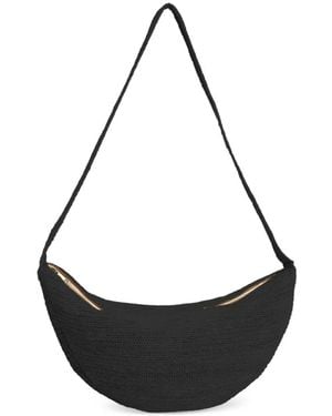 IBELIV Luna Raffia Shoulder Bag - Black