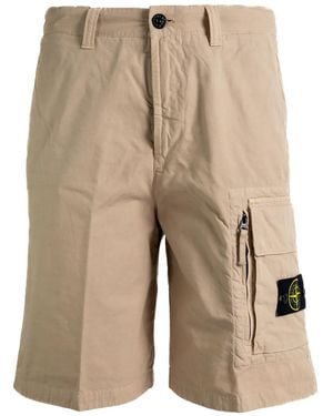 Stone Island Cargo Pocket Shorts - Natural
