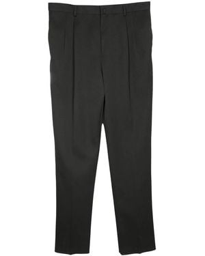 Lanvin High-waisted tapered-leg wool trousers - Schwarz
