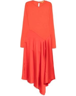 Stine Goya Long-Sleeved Asymmetric Dress - Red
