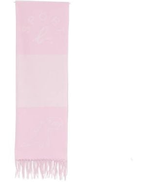 SPORT b. by agnès b. Logo-Intarsia Scarf - Pink
