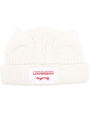 Charles Jeffrey Chunky Ears Beanie - White