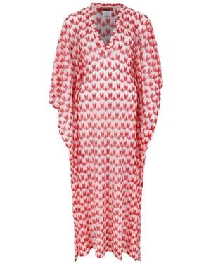 Missoni Vestido Con Cuello En V - Rojo