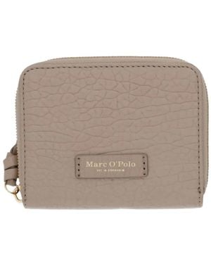 Marc O' Polo Grained-Leather Zip-Around Wallet - Brown